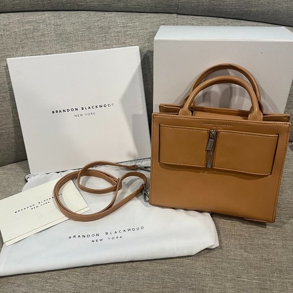 Brandon Blackwood Handbags - BRANDON BLACKWOOD Kuei Logo-Embossed Vegan Leather Medium Tote Bag